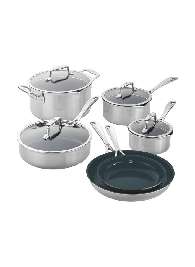ZWILLING CLAD CFX 10 PC STAINLESS COOKWARE