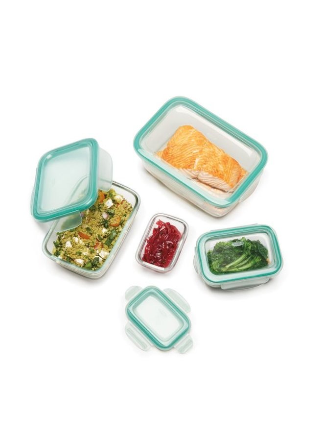 OXO 8 PC SMART SEAL GLASS RECTANGLE CONTAINER