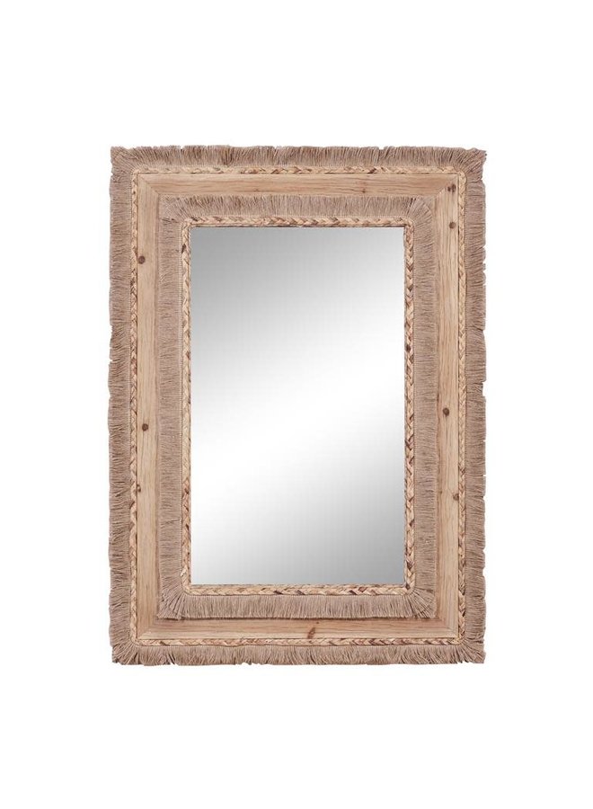 Wood Rectangle Wall Mirror 26x36