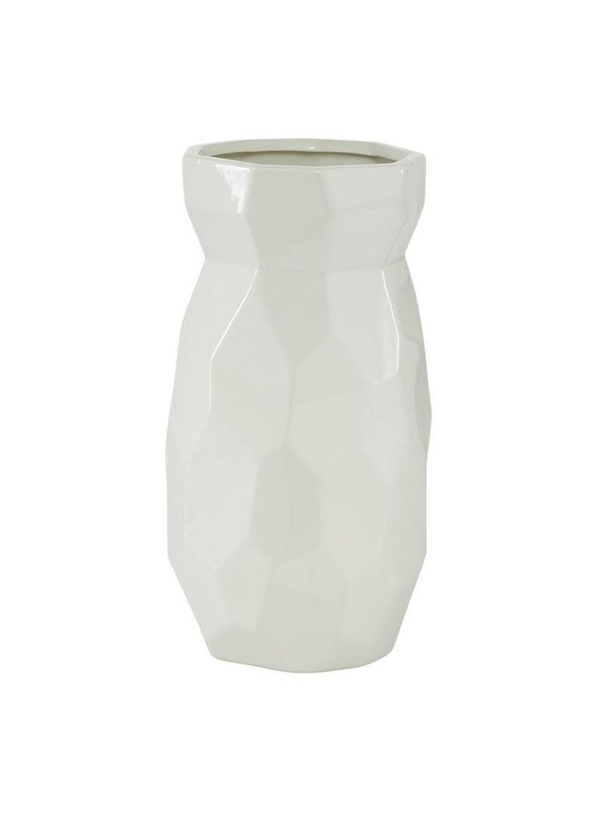 CERAMIC WHITE VASE 6X12