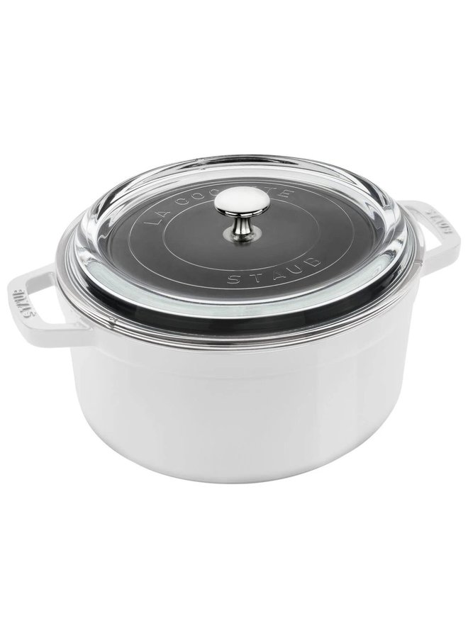 Staub Cocotte Round 4 Qt w/Glass lid