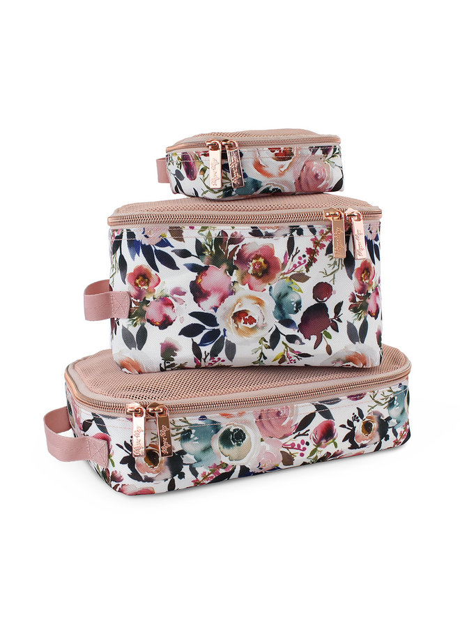 Blush Floral Pack Like a Boss Diaper Packing Cubes