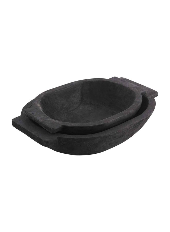 BLACK OVAL DOUGH BOWL