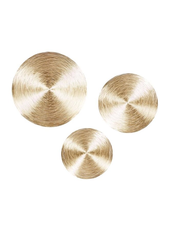 SET OF 3 ROUND METAL DECO