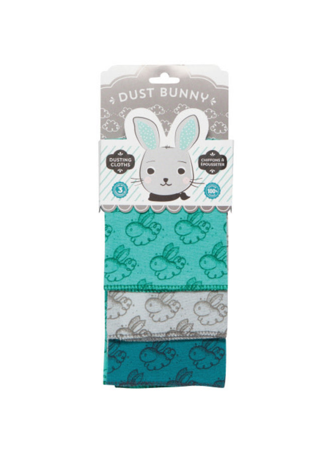 SET OF 3 DUSTING CLOTHS BUNNY