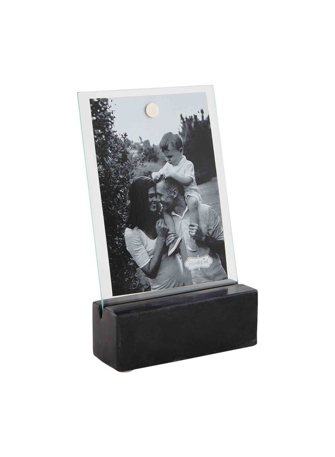 TABLETOP PICTURE FRAME- MARBLE & GLASS