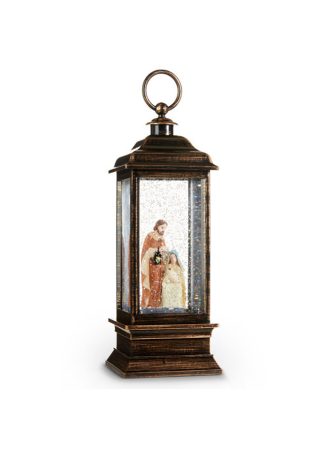 11'' HOLY FAMILY LIGHTED WATER LANTERN