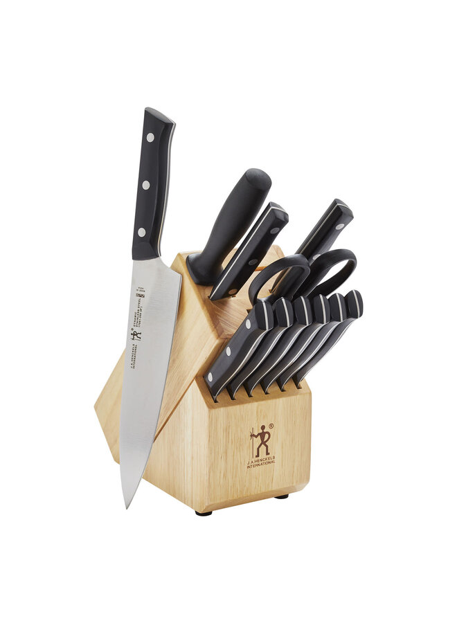 Henckels Dynamic Knife block set 12 pc Light bamboo