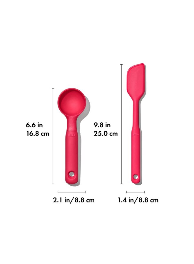 OXO SILI COOKIE SCOOP AND SPATULA SET