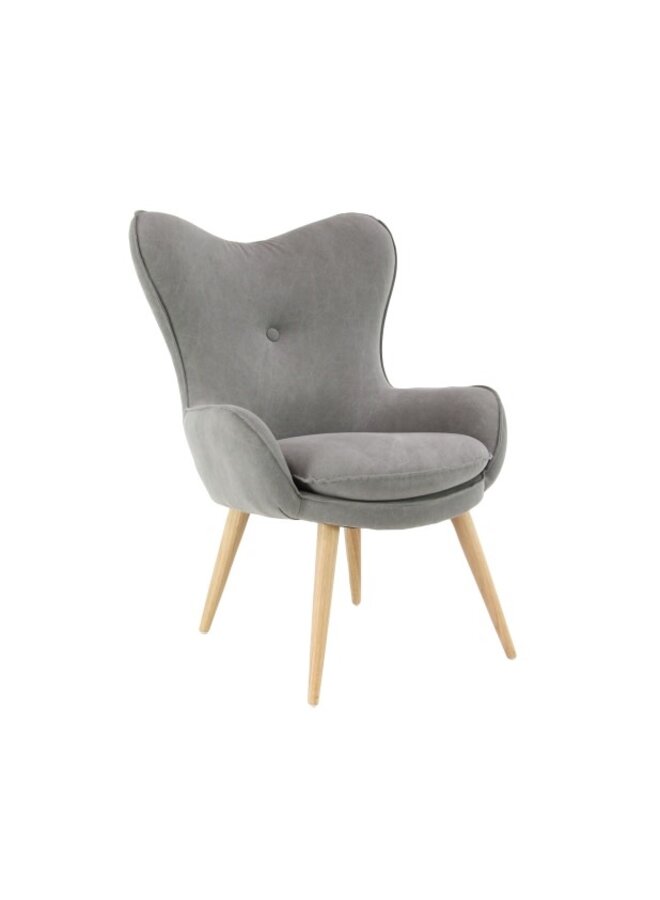 Grey Fabric Arm Chair