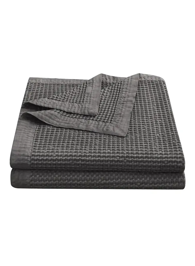 WAFFLE WEAVE COTTON COVERLET