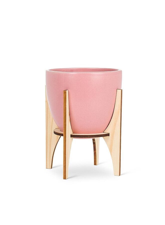 PINK PLANTER  W STAND