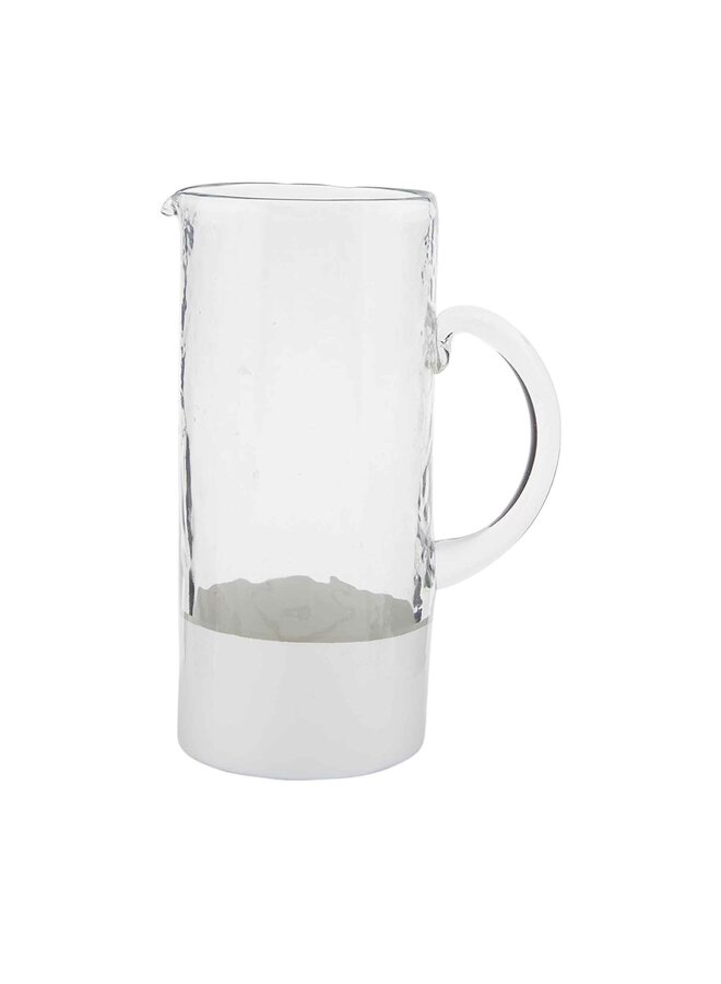 GLASS AND WHT PITCHER
