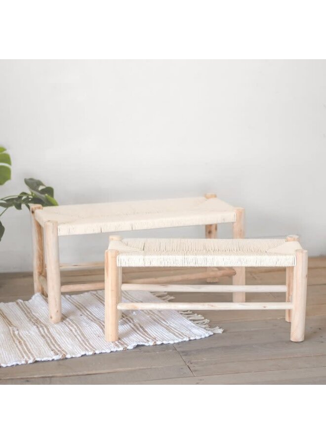 COTTON ROPE WOVEN BENCH