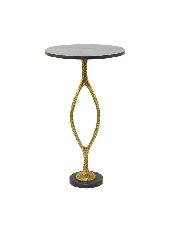 ALUM MRBL ACCENT TABLE 16''W 28''H