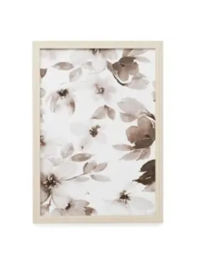 TAUPE FLOWER WALL ART