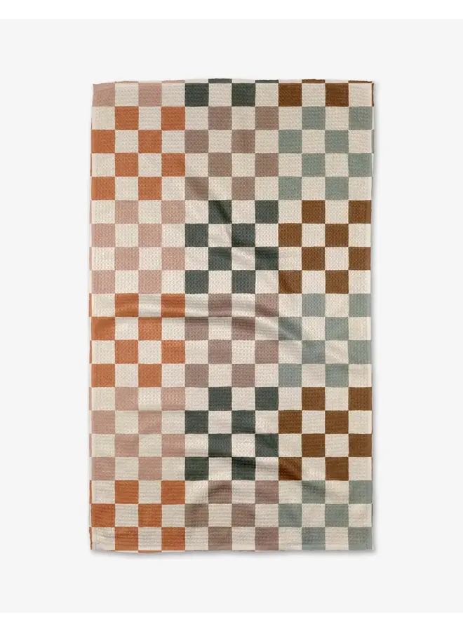 AUTUMN CHECKERS TEA TOWEL