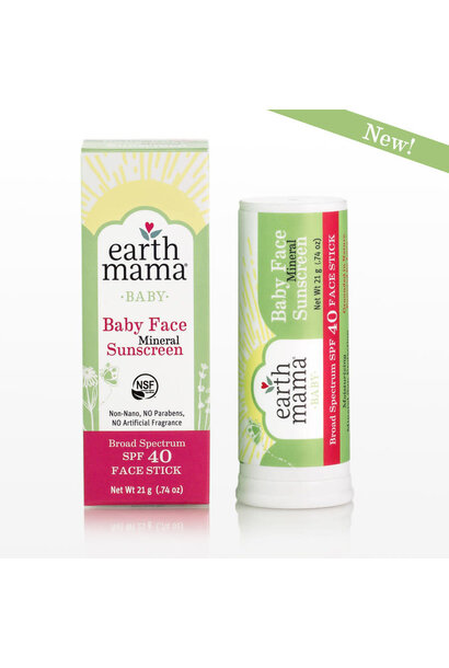 Earth Mama Organics - Baby Face Mineral Sunscreen Stick SPF 40