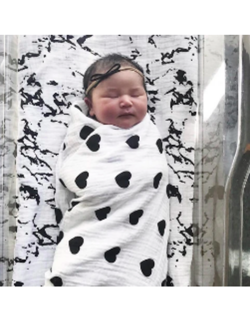 modern burlap swaddle