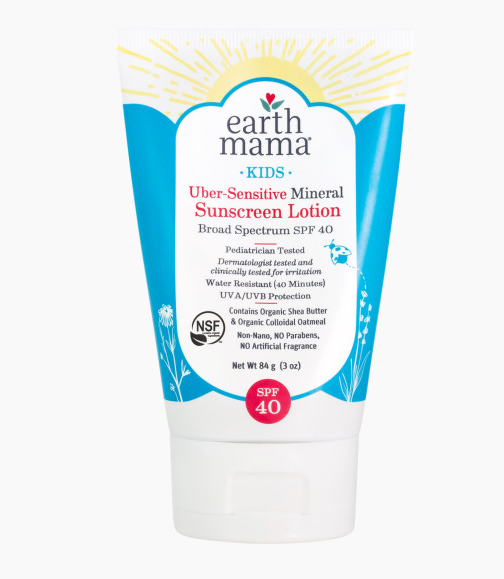 Earth Mama Organics Earth Mama Organics - Kids Uber Sensitive Mineral Sunscreen SPF 40
