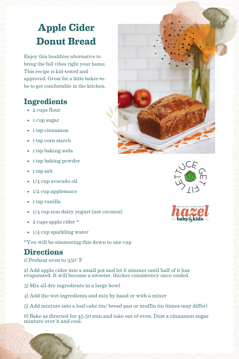 Apple Cider Donut Bread Healthy Fall Baking With Kids