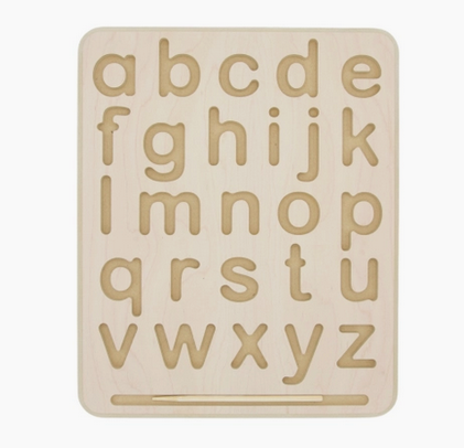 Begin Again Toys Begin Again - Wooden Alphabet & Numbers Tracing Board Lowercase