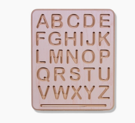 Wooden Tracing Board - Uppercase Alphabet