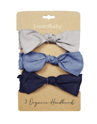 Organic Smocked Tie Headband in Seafoam – L'ovedbaby