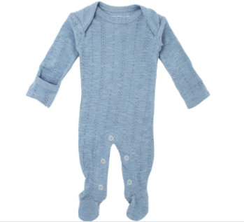 L'ovedbaby L'ovedbaby - Lap Shoulder Footed Overall Pointelle