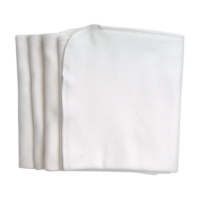 Under The Nile Under The Nile - Burp Cloths White 4 Pack