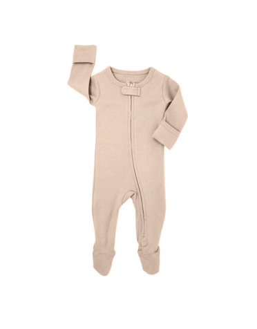 L'ovedbaby L'ovedbaby - Organic Zipper Footed Overall Oatmeal 12-18