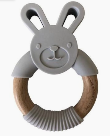 Chewable Charm Chewable Charm - Bunny Silicone + Wood Teether