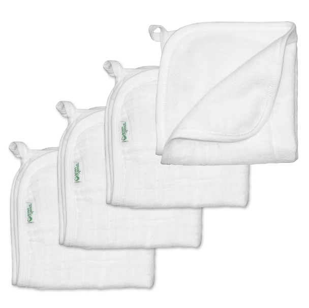 Green Sprouts Green Sprouts - Muslin Washcloths 4pk