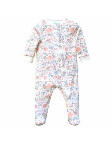 Feather Baby Feather Baby - Zipper Footie with Ruffle