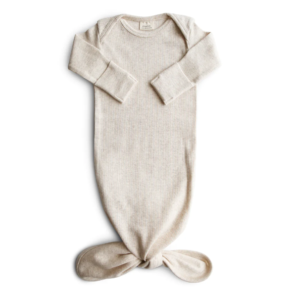 Mushie Mushie - Ribbed Knotted Baby Gown