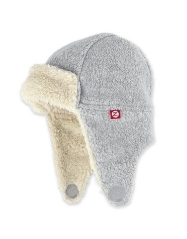 Zutano Zutano - Toddler Cozie Furry Trapper Hat Heather Gray 4T