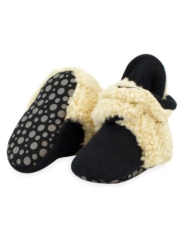 Zutano Zutano - Cozie Furry Gripper Baby Bootie Black 12M