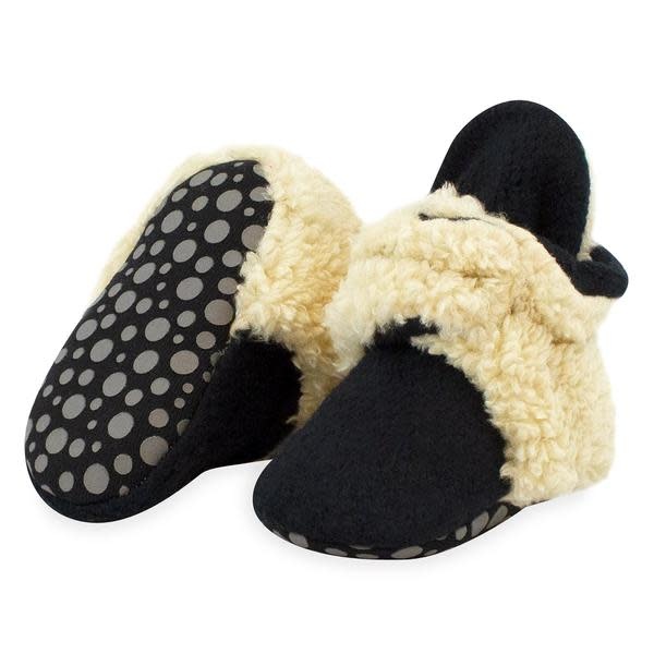 Zutano Zutano - Cozie Furry Gripper Baby Bootie Black 12M