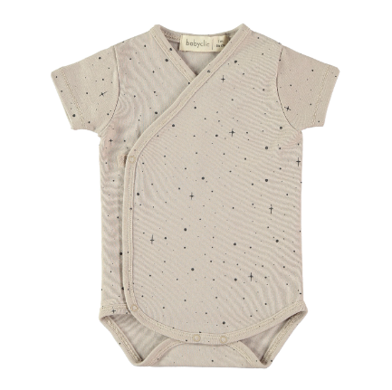 babyclic Babyclic - Short Sleeve Bodysuit Twinkle Siberian Grey 9-12