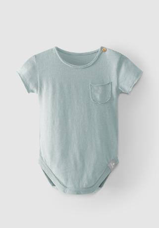 Snug Snug - S/S Onesie Mint Blue 3-6