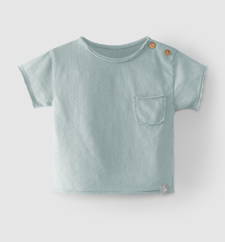 Snug Snug - T-Shirt Mint Blue Solid 6-9