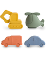 Mushie Mushie - Vehicles Mold Free Bath Play Set - 4 Pack