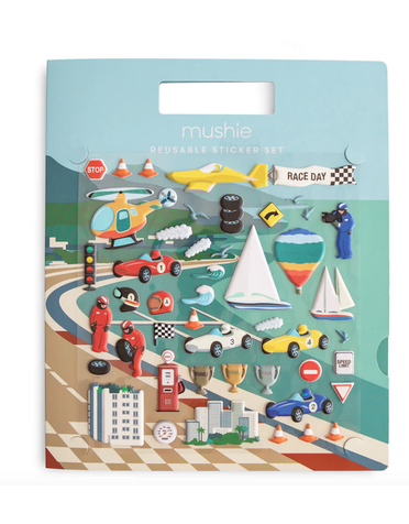 Mushie Mushie - Reusable Sticker Set (Race Cars)