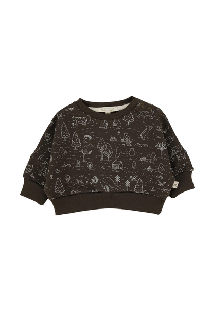 Red Caribou - Puffed Sleeve Sweatshirt