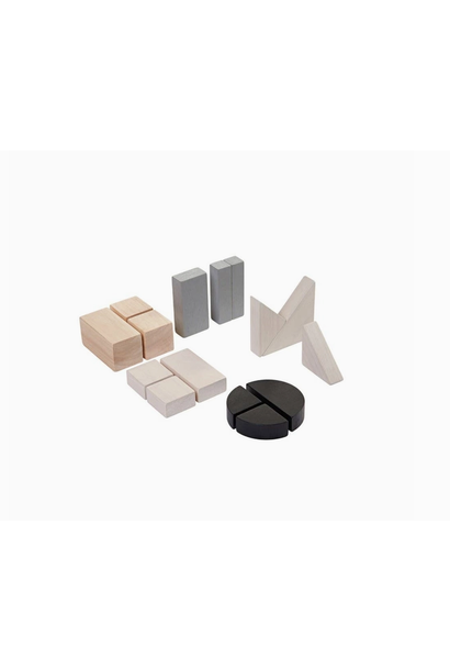 Plan Toys - Fraction Blocks (Black and White)
