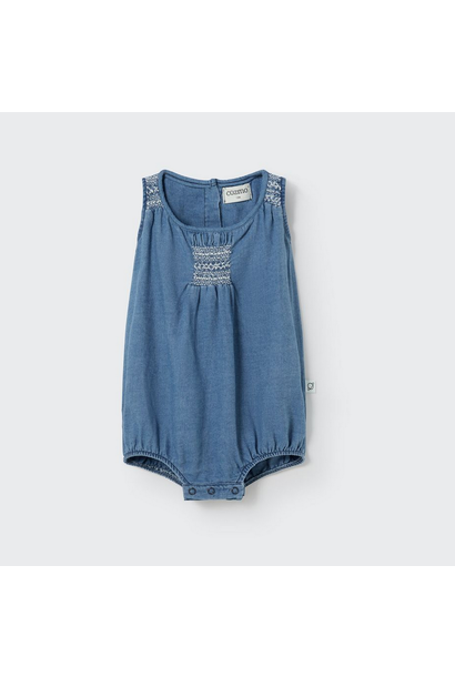 My Little Cozmo - Twill Denim Romper