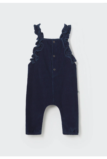 My Little Cozmo - Denim Corduroy Ruffled Overall