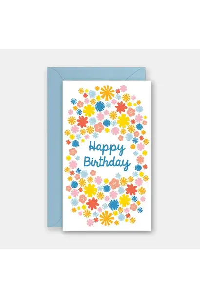 Rock Scissor Paper - Gift Enclosure Card Mini Floral Birthday