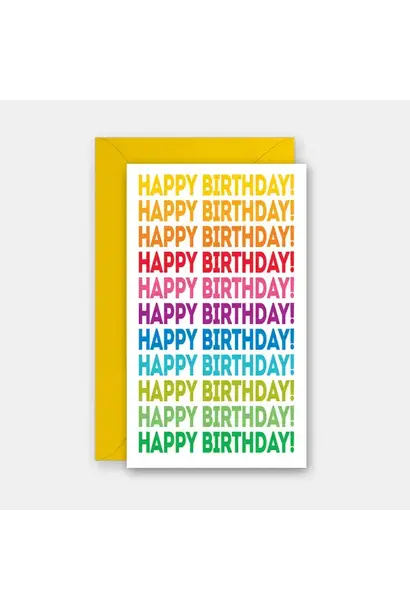 Rock Scissor Paper - Gift Enclosure Card Rainbow Birthday Repeat
