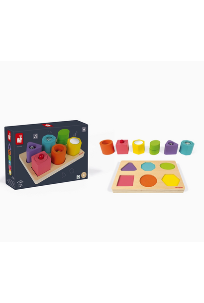 Janod - Shapes & Sounds Block Puzzle